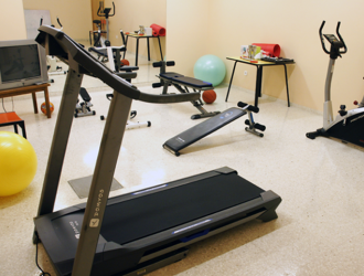 Gimnasio de la residencia universitaria Santísima Trinidad de Bilbao