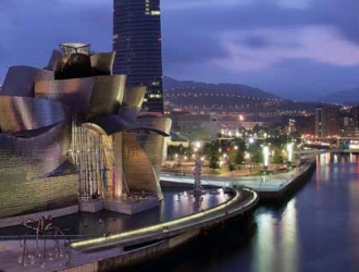 Noche en la ciudad de Bilbao